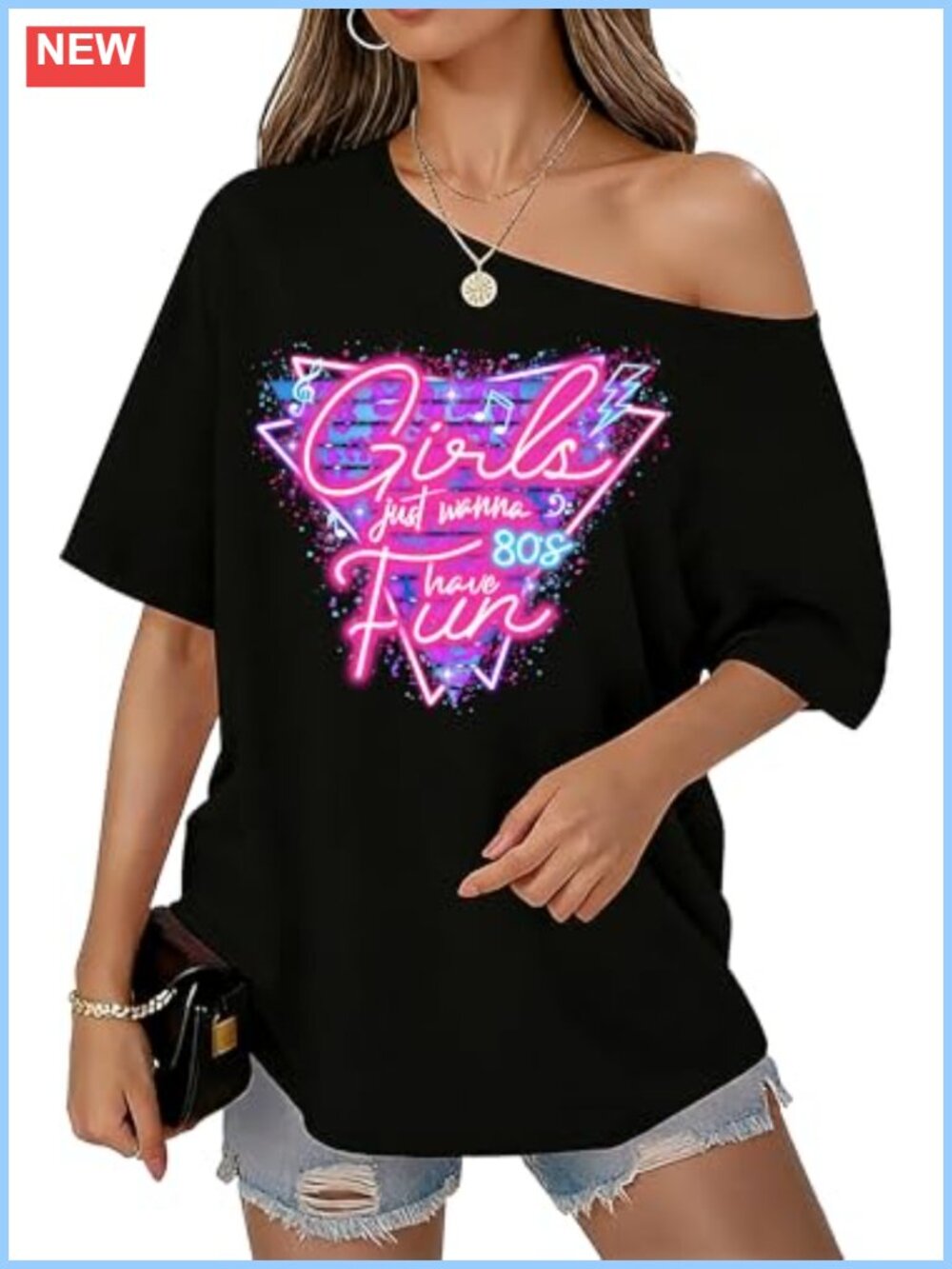 80s Shirts for Women Oversized Retro Disco Theme Party Tee